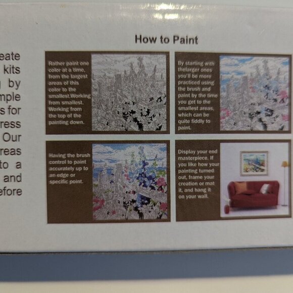 4 Colorwork DIY Paint by Numbers for kids or adults - New - Picture 6 of 11